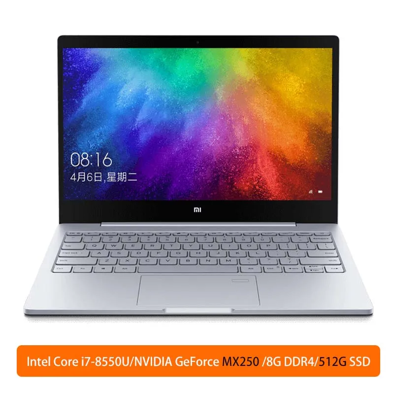 i7 8G 512G MX250 S Xiaomi ноутбук Air 13,3 дюймов четырехъядерный i5 i7 8G MX250 ультра тонкий ноутбук 512G 256G SSD FHD PC для игр и работы в офисе - Цвет: i7 8G 512G MX250 S