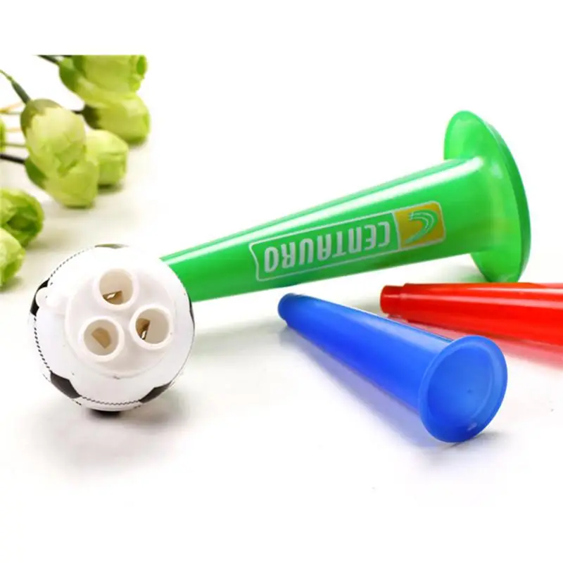 1 шт. красочные трехтрубные ачалки с высоким наклоном голосовые рожки Футбол