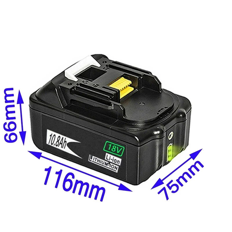 3 шт умный защитный BL1860B 10800 мА/ч Батарея для Makita 18V 10.8Ah BL1860 BL1850 Bl1830 Перезаряжаемые
