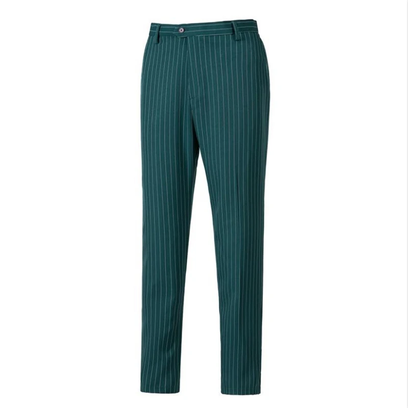 

Мужской костюм, брюки для свадьбы, Мужские модельные брюки, полосатые шерстяные брюки, прямые офисные деловые мужские формальные брюки