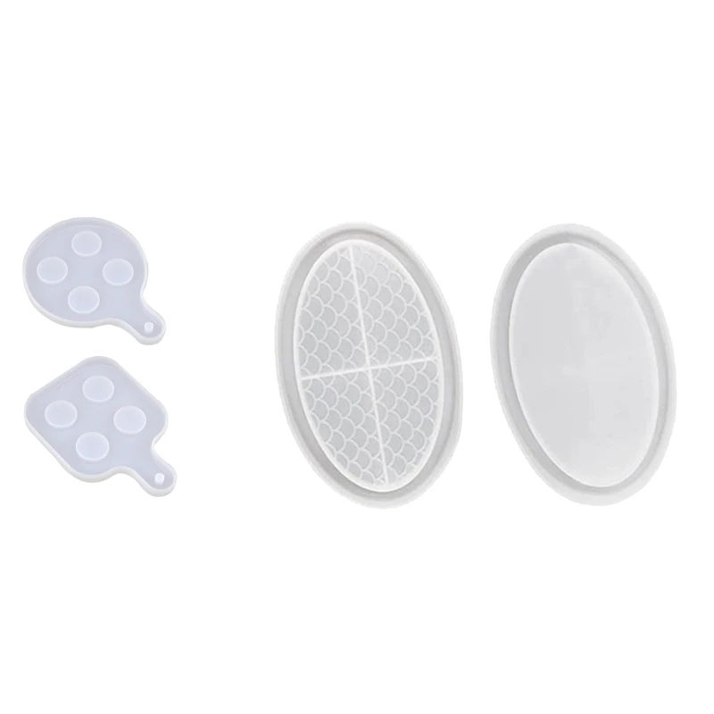 

2 набора, силиконовая форма: 1 набор, силиконовый держатель для Винных Бокалов с 8 отверстиями, Сервировочная доска, форма для эпоксидной смол...