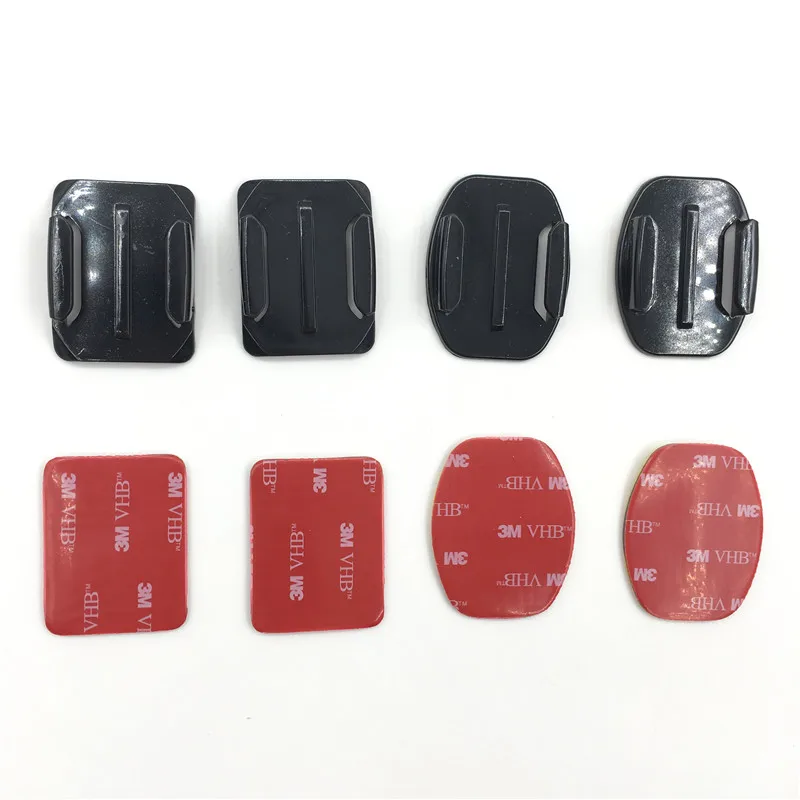 8 pcs Flat Curve set Аксессуары наклейка плоская изогнутая клейкая VHB крепление для доски для серфинга шлемы для gopro HD Hero 3+ 4 для Xiaomi Yi для SJCAM - Цвет: 8 pcs Flat Curve set