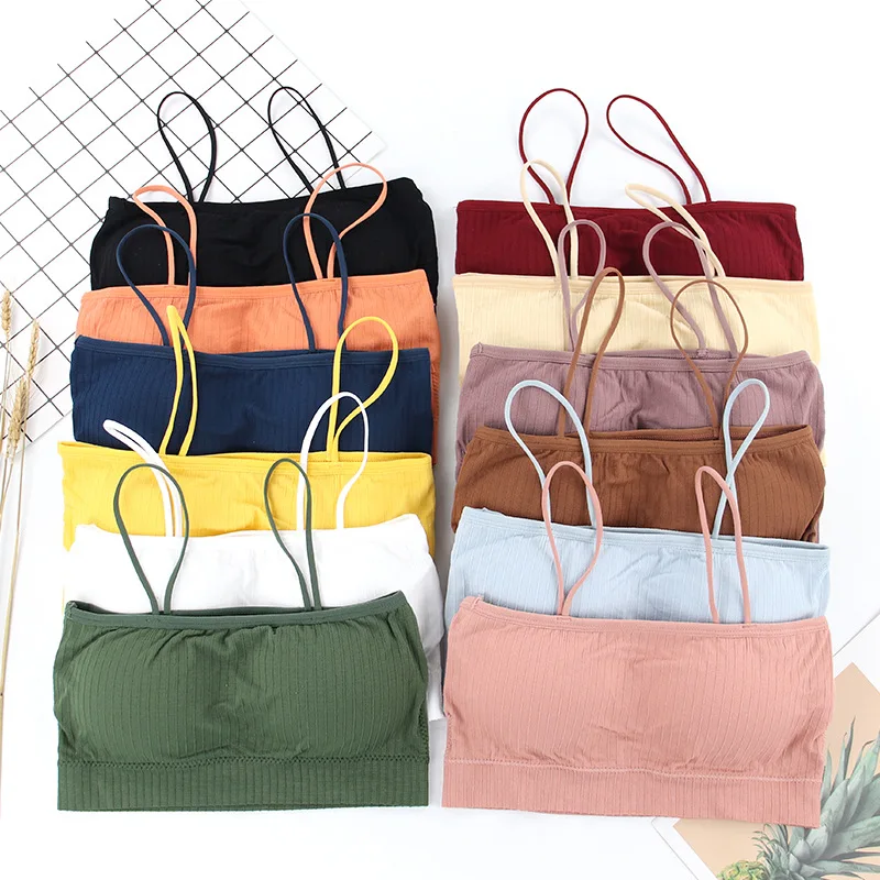 

Sexy Bralette Tube Tops 2021 Women Solid Bandeau Crop Top Female Underwear Seamless Sports Bra Streetwear Lingerie Brassieres