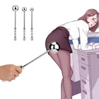 Женская Анальная пробка с металлической ручкой, женский и мужской массажер простаты, вагинальные анальные бусины, Анальная пробка, Эротическая