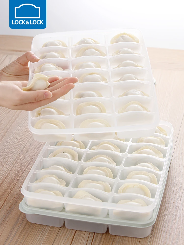 Lock&amplock Multi-storey Tray Freezing Dumplings Box Household Refrigerator Mesh Division Fresh Wonton Boiled Accept | Дом и сад