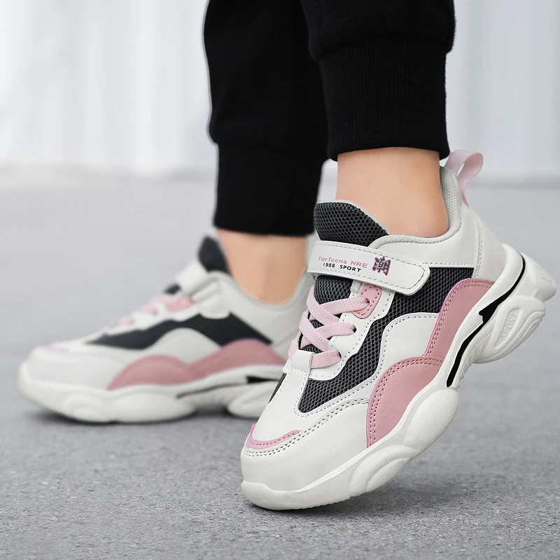 

Classic Brand Kids Boy Walking Sneakers Non-Slip Children Running Leather Sneakers Autumn Kids Girls Sport Running Shoes