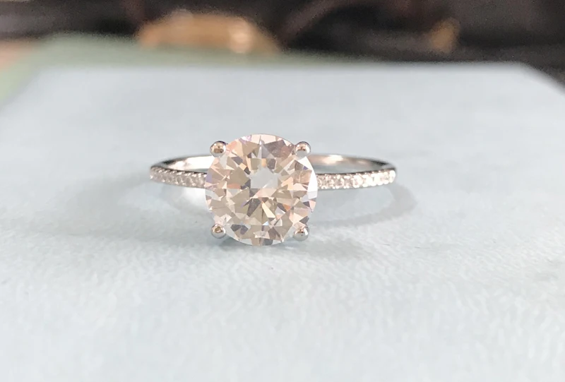 Классическое роскошное Настоящее твердое 925 пробы Серебряное кольцо 3Ct 10 сердца, стрелы, циркония, обручальные ювелирные кольца для женщин