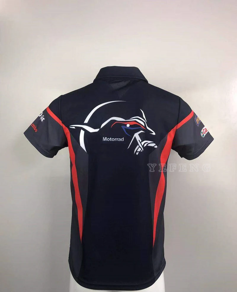 

New Summer Motorcycle For Bmw Motorrad Racing Team POLO Lapel T-Shirt Short Sleeve Breathable Motorbike Motocross Cycling Casual