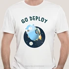 Мужская хлопковая футболка Golang Gopher Go Deploy, летняя модная футболка европейского размера