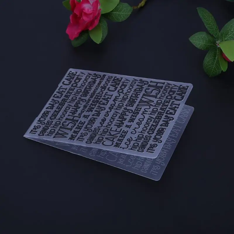 Тиснение папка буквы пластиковые режущие штампы шаблон для DIY скрапбукинга