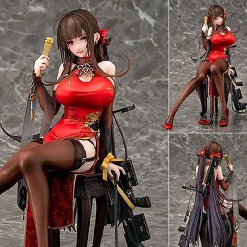 

Фигурка из аниме Phat Girls Frontline DSR 50, экшн-фигурка Красного чонсам, соблазнительная девушка, сидя, модель из ПВХ, кукла, игрушка в подарок, 22 см