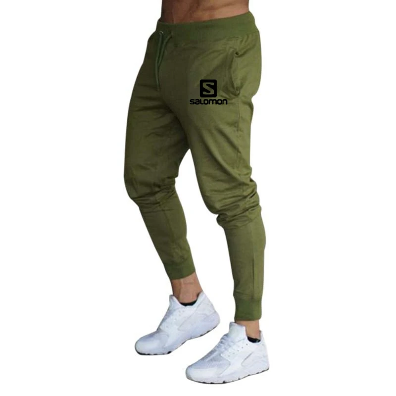 

Spring and Autumn 2021 S print men's thin sports pants leisure stretch fitness jogging tights