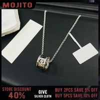 s925 sterling silver new round hollow g necklace unisex fashion personality luxury jewelry original high quality party gift