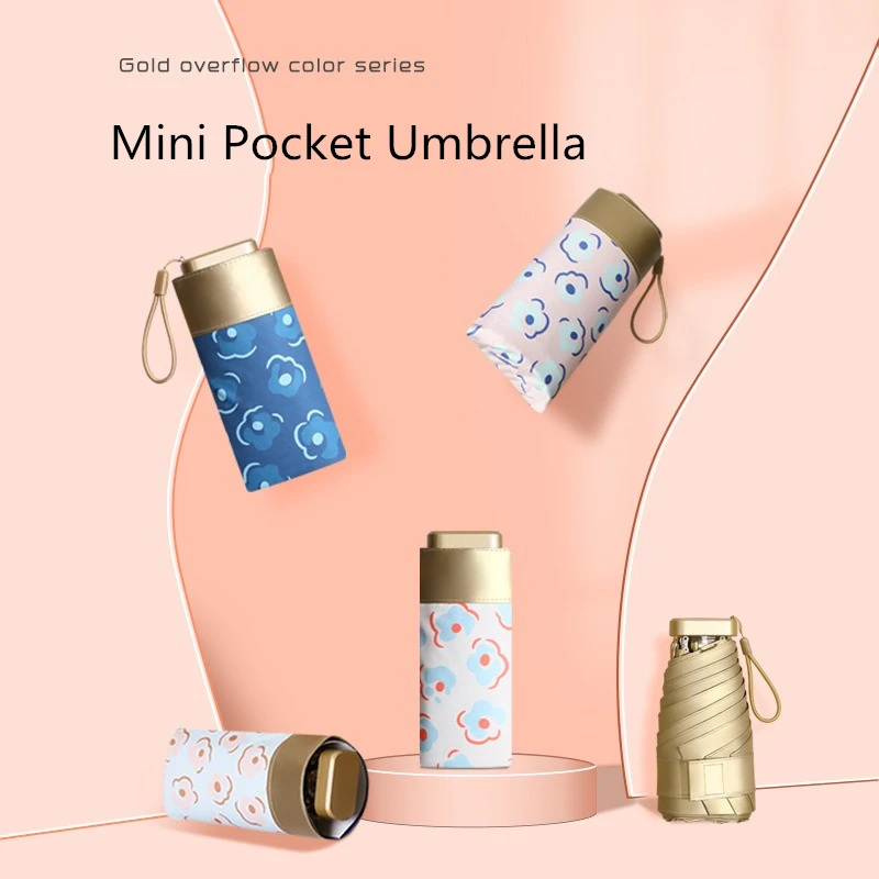 Мини-зонт с 8 ребрами ветрозащитный защитой от УФ-лучей складной зонт женский