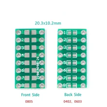 5 шт. 0805 0603 0402 SMD для DIP 2 54 мм адаптер печатная плата конденсаторные