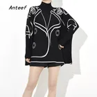 Хлопковый вязаный размера плюс Повседневный Свободный пуловер оверсайз с рисунком на осень-зиму, свитер, женские свитера, одежда 2021