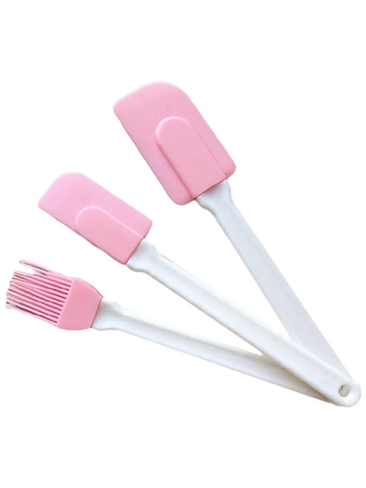 3 шт./компл. розовый Силиконовый бриллиантовый скребок для крема торта