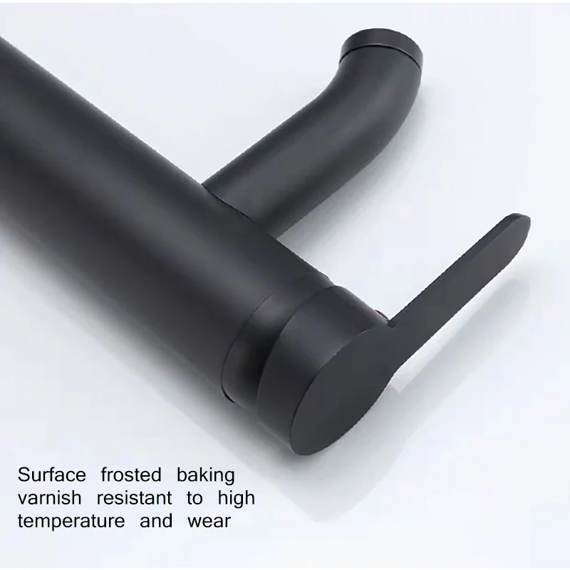 Смеситель для раковины из нержавеющей стали черный матовый смеситель в ванной