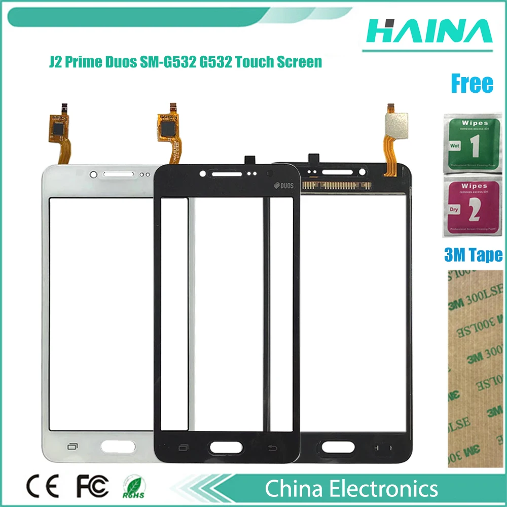 AAA quality Mobile Phone Touchscreen Sensor For Samsung g531 g532 g530 Touch Screen Digitizer Touch Panel Glass Lens with 10pcs