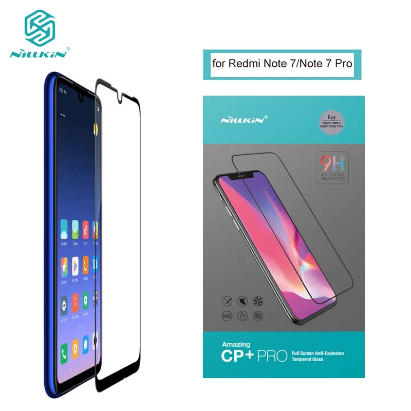 Для Xiaomi Redmi Note 7 Pro закаленное стекло Nillkin CP+ Pro Полное покрытие клеем стекло для Redmi Note 7 Note 7S защитная пленка