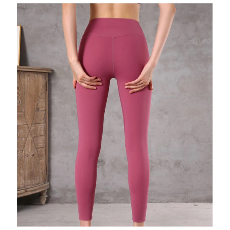 Женские Штаны Для Йоги спортивные Леггинсы с высокой талией бесшовные брюки для