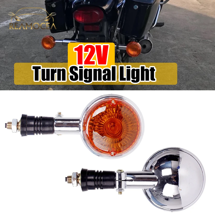 

Reamocea 2Pcs Orange Lens Motorcycle Rear Turn Signal Indicator Amber Light For Yamaha XV400 XV650 XV1100 XV1300 XVS400 XVS650