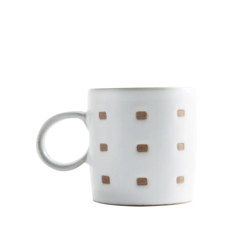 

Gifts Cute Creative Mug Ceramic Coffee White Simple Espresso Couple Mugs Nordic Style Kubek Do Kawy Kitchen Dining Bar EA60MK