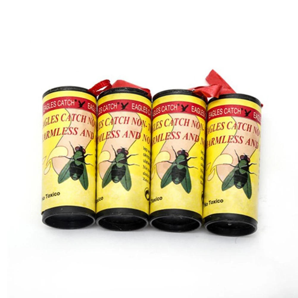 Горячая продажа 4 рулона/упаковка Летающая липкая бумажная полоса Mosquitos убийца