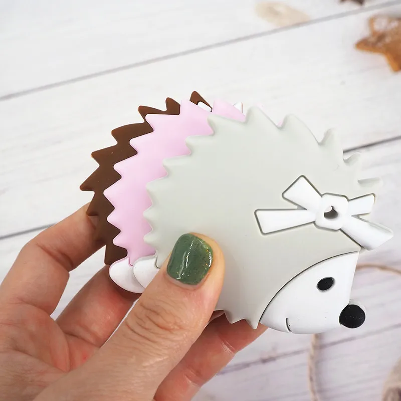 Chenkai 5PCS Silicone hedgehog Teether rodent Teething Toys Chewable Animal Shape Products Nursing Gift Accessory BPA free