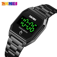 skmei 2020 rectangle touch screen mens digital watches full steel band fashion date week display waterproof electronic watches