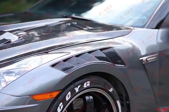 Z ART для GTR R35 тюнинг пакет Nissan модернизации переднее крыло фронт жалюзи fedner