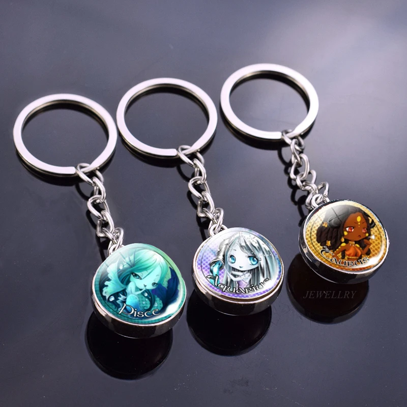 Брелки со стеклянным шариком стеклянный кабошон серебристый цвет Женская