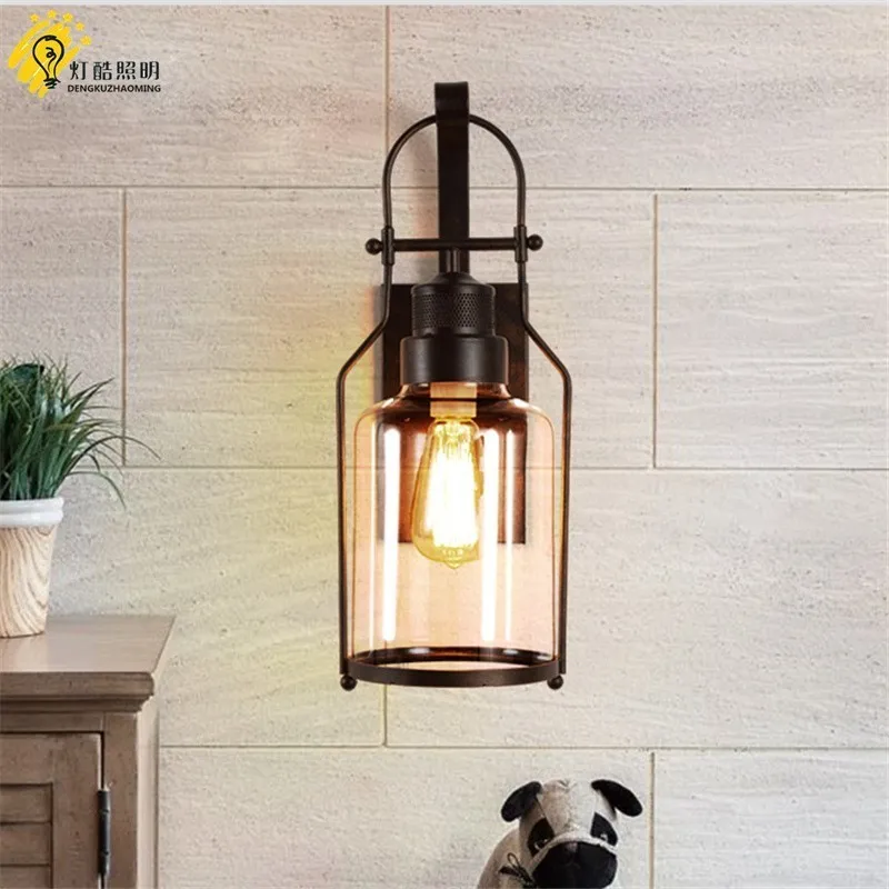 

nordic led glass ball luminaria industrial decor led wall light lampara pared beside lamp bedroom