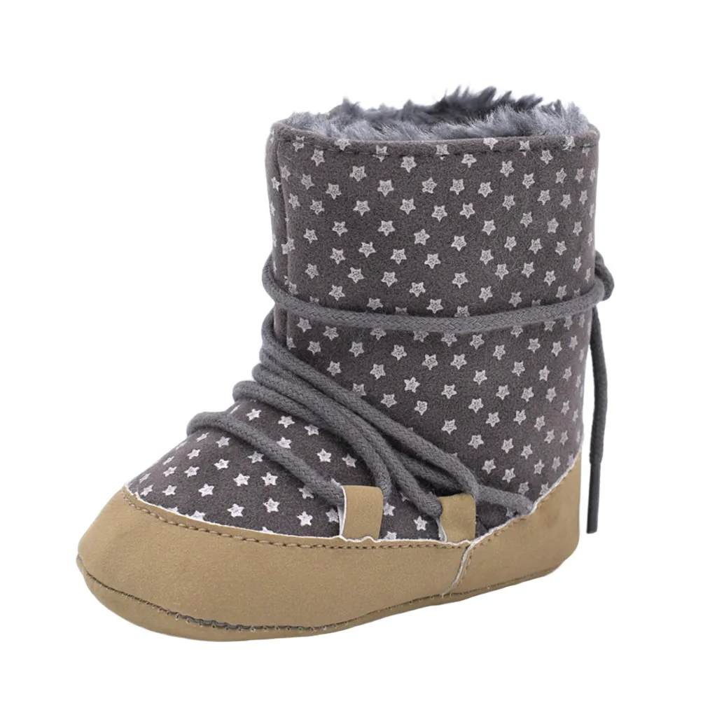 SAGACE/зимние теплые ботиночки на шнуровке для маленьких девочек и мальчиков обувь