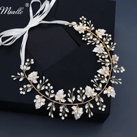 miallo leaf rhinestone headband for women bridal wedding hair accessories party hair jewelry bride headpiece bridesmaid gifts