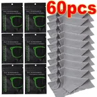 60 шт. многоразовые противотуманные салфетки для очков предварительно увлажненная противотуманная салфетка для линз противотуманные салфетки для очков недорого