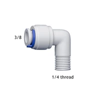 50Pcs/Lot 1/4" Male Thread - 3/8" Elbow RO Water Fitting 9.5mm POM Hose PE Pipe Quick Connector Water Filter Parts
