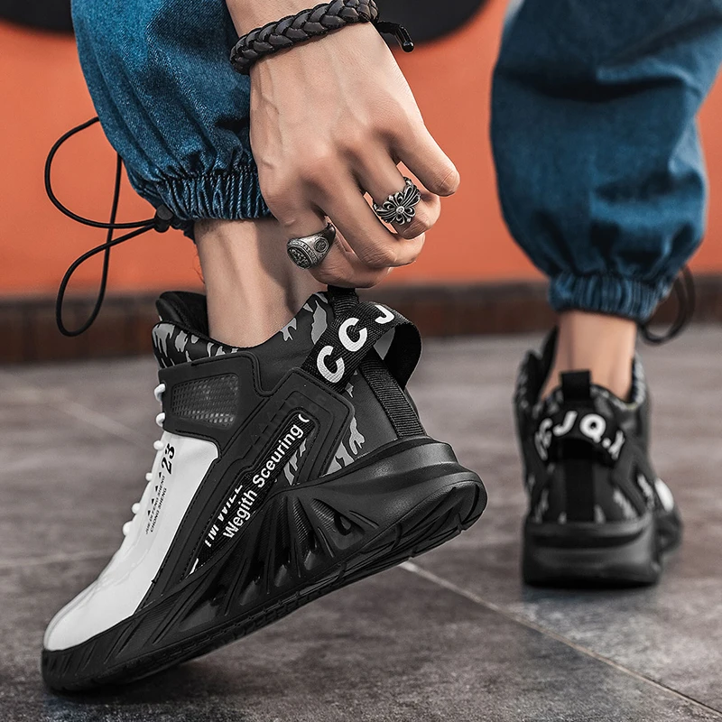 Abhoth Hiking Shoes Men Sneakers 2021 Winter Plus Velvet Keep Warm Waterproof Training Sneakers Outdoor Anti-Slip Running Shoes