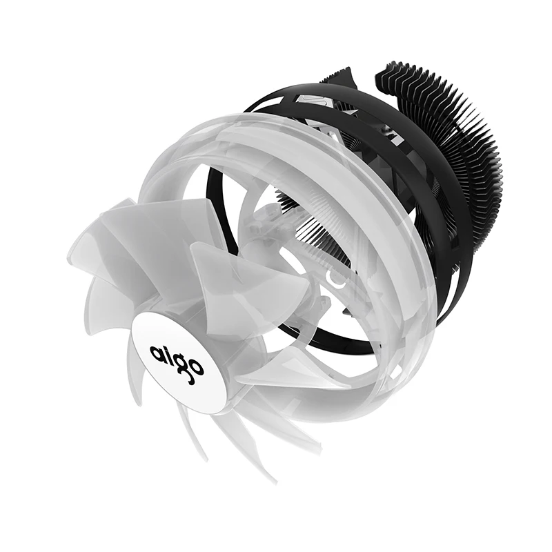 Aigo cpu Cooler RGB 120 мм cpu Cooling 4Pin PWM вентилятор кулер теплоотвод Intel LGA/115X/775/AM3/AM4 PC Вентилятор охлаждения компьютера радиатор