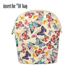 Новая красочная композитная саржевая ткань, внутренняя подкладка, карман на молнии для Obag 50, вставка с водонепроницаемым покрытием для O Bag 50