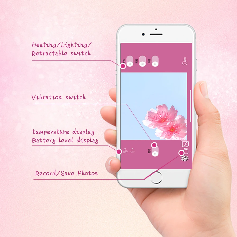 Фаллоимитатор с подогревом-вибратор управлением через приложение выдвижной