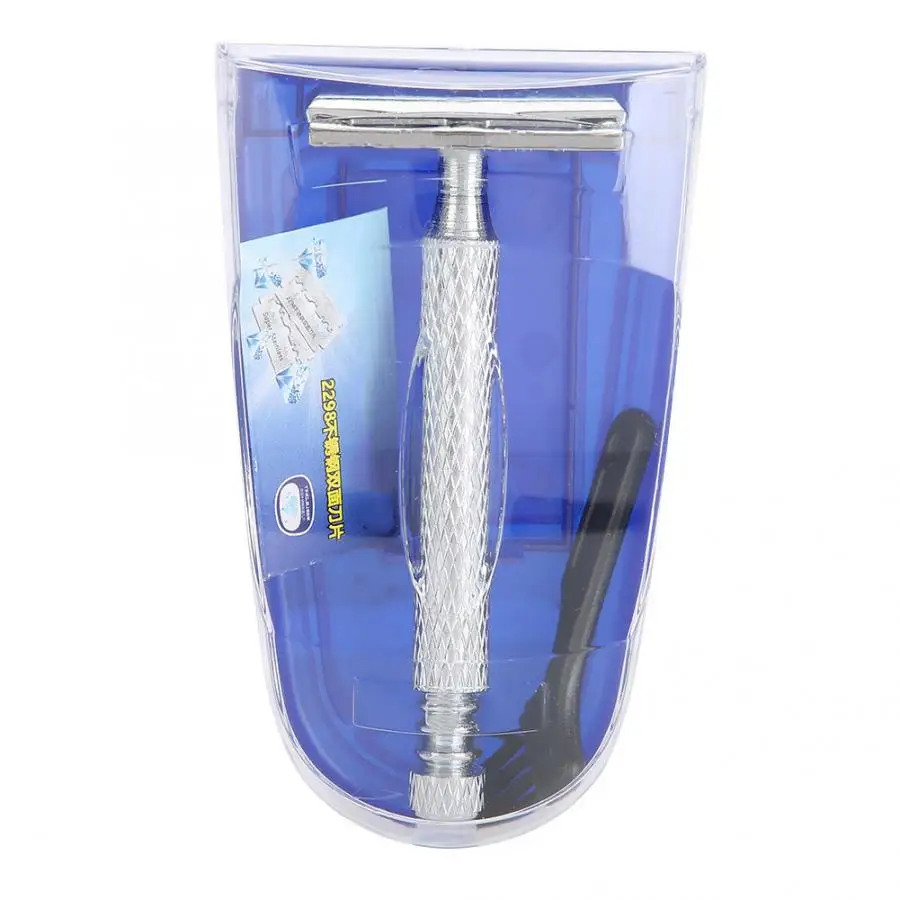 Безопасная бритва Мужская классическая с двойными краями безопасная для бороды