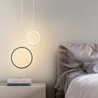 Современные подвесные светильники в скандинавском стиле с длинным кабелем для гостиной, фойе, круглые бра, подвесной светильник для спальни, светодиодный Декор