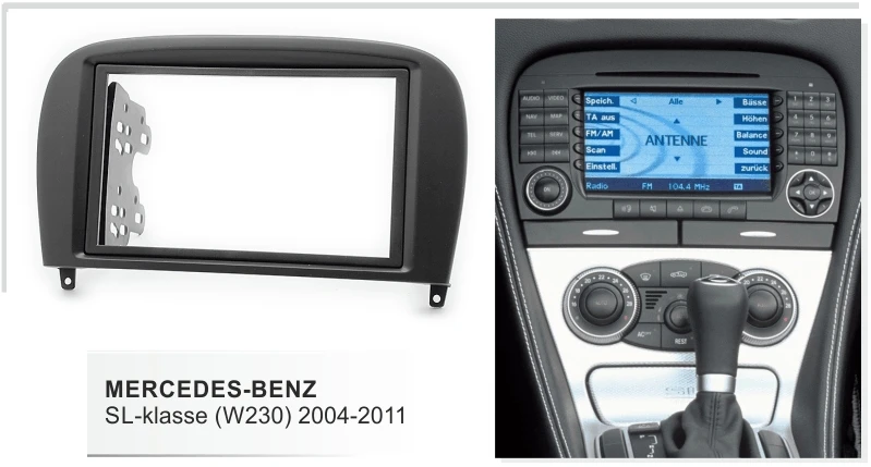Двойной разъем автомобиля Facia для MERCEDES BENZ SL class (R230) 2004-2011 радио DVD стерео панель