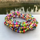 Цепочка Женская эластичная, летняя, с бусинами, 6 шт.