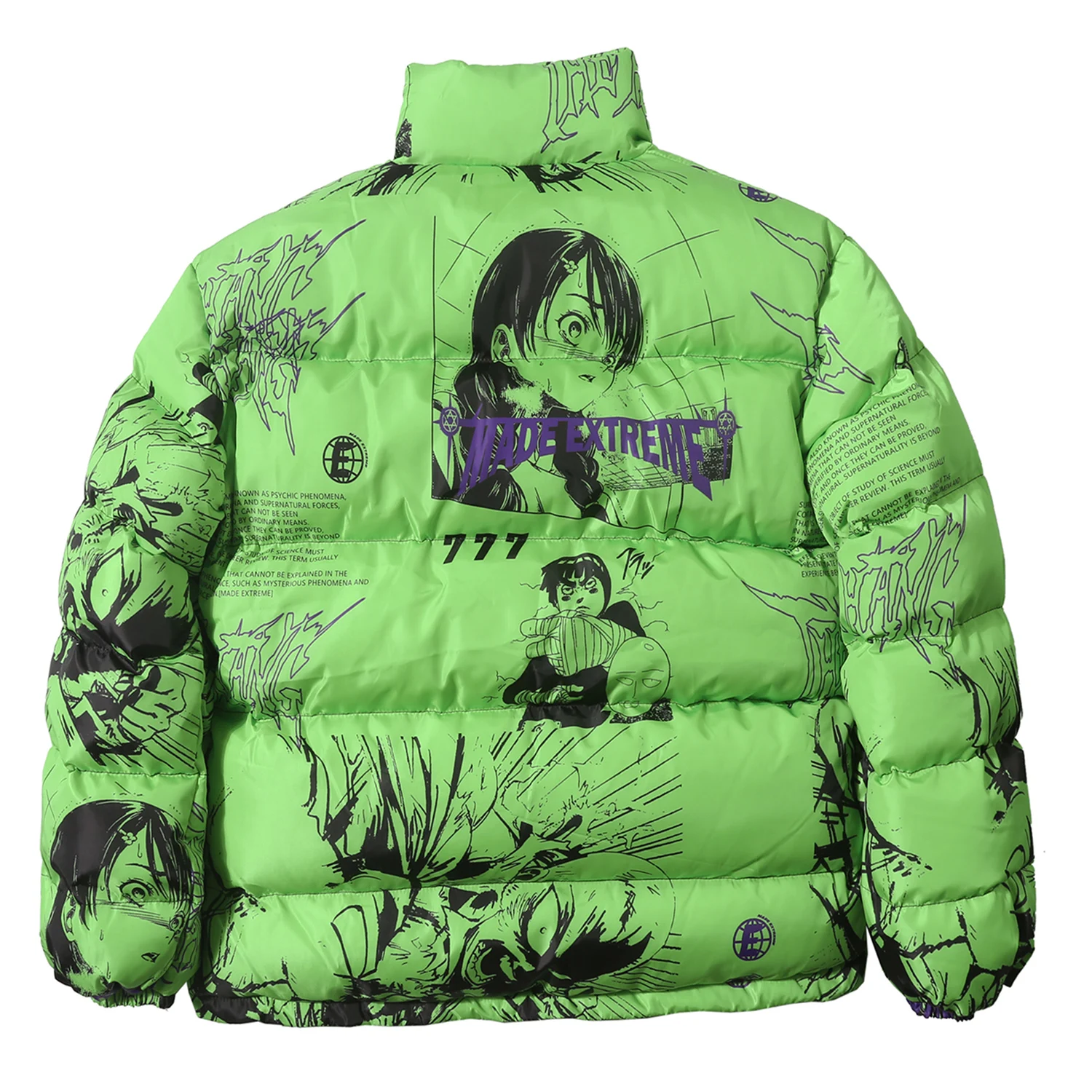 Парка мужская с мультяшным принтом Повседневная Теплая стеганая куртка в