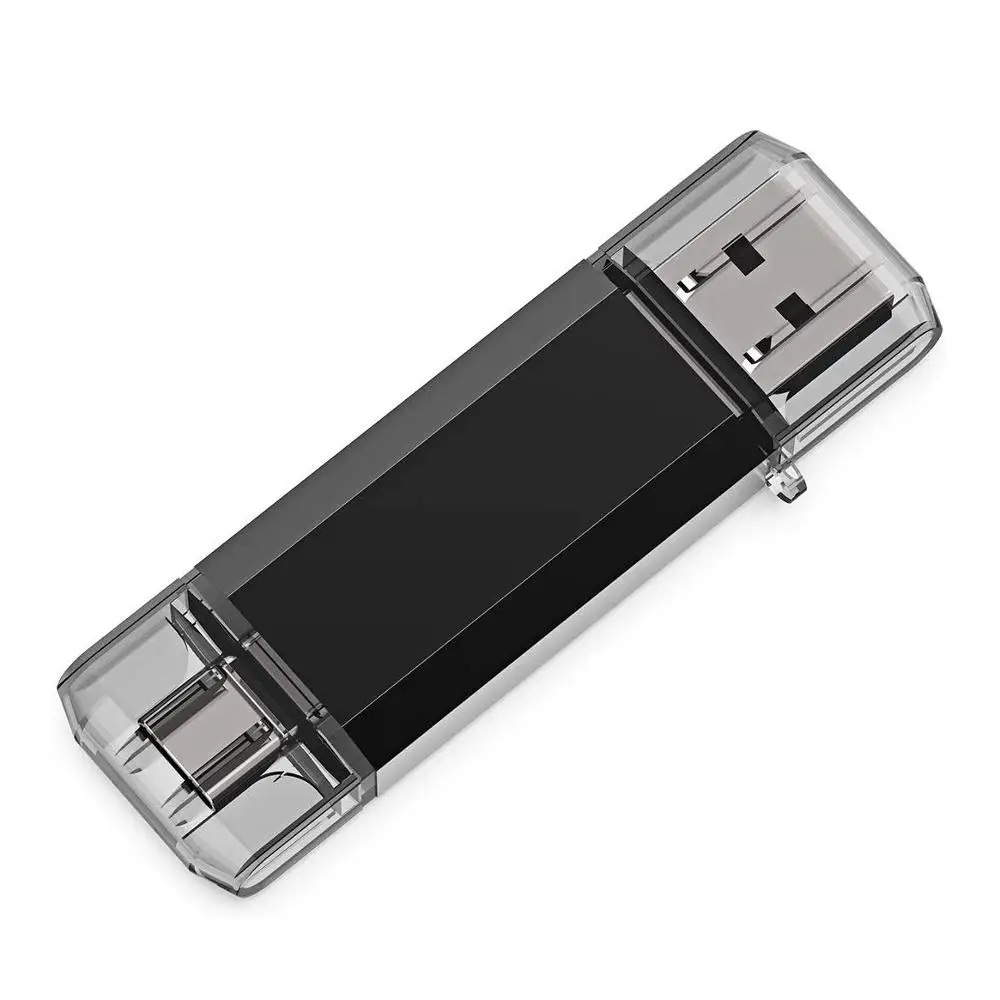 Black BRU OTG флешка Usb 3,0 флеш-накопитель type-c высокоскоростной флеш-накопитель Usb флешка 16g 32g 64gb 128gb Логотип на заказ - Цвет: Black