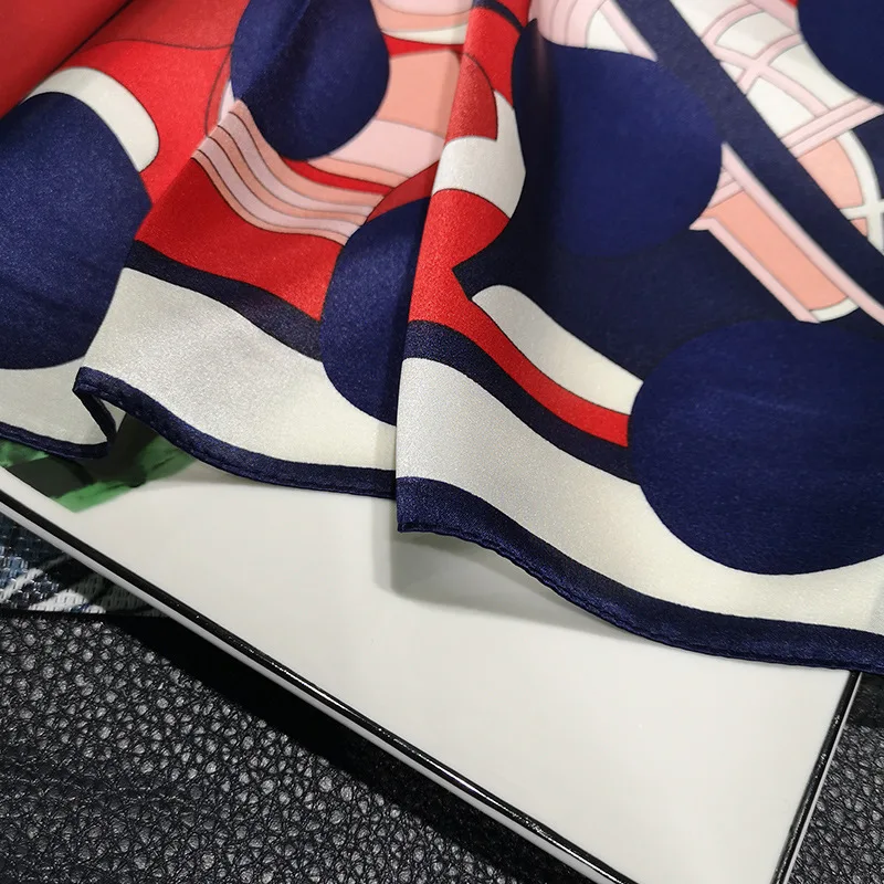 

New 53*53cm Satin Silk Small Square Scarf Business Decorate Present Headband Fashion Hair Tie Band Towel Four Seasons