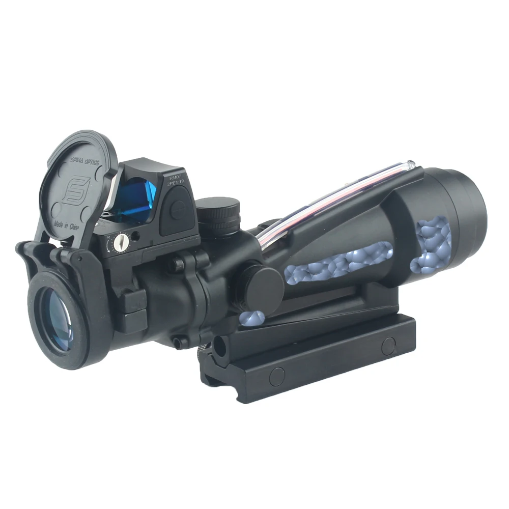 Тактический Оптический Прицел ACOG 3 5x35 с красной точкой прицел крышка объектива