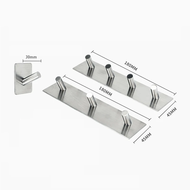 

Easy Installation of Stainless Steel Hooks Waterproof Hooks Clean Home Space Without Punching Hooks